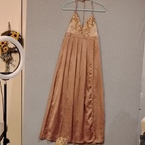 Gold Backless Dress